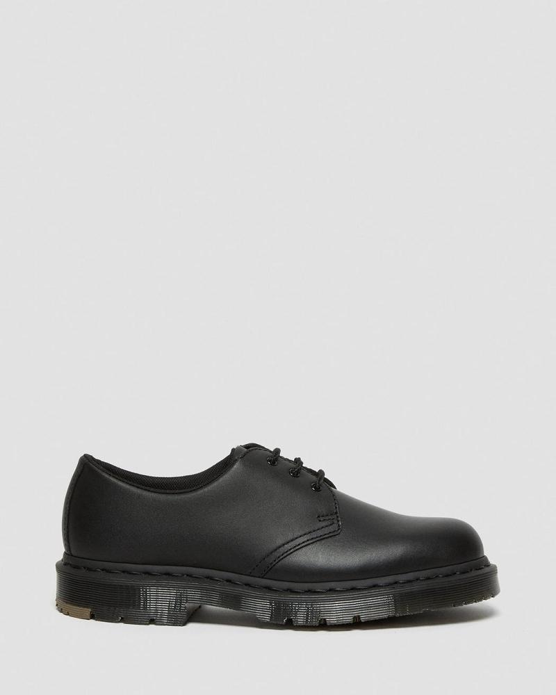 Black Women's Dr Martens 1461 Mono Slip Resistant Work Shoes | CA 401WNB